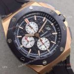 Swiss 3126 Audemars Piguet Rose Gold Case Rubber Replica Watch